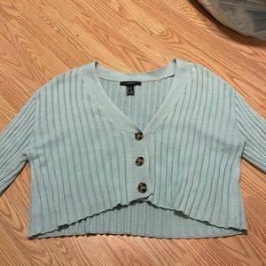 Forever 21 teal cardigan
